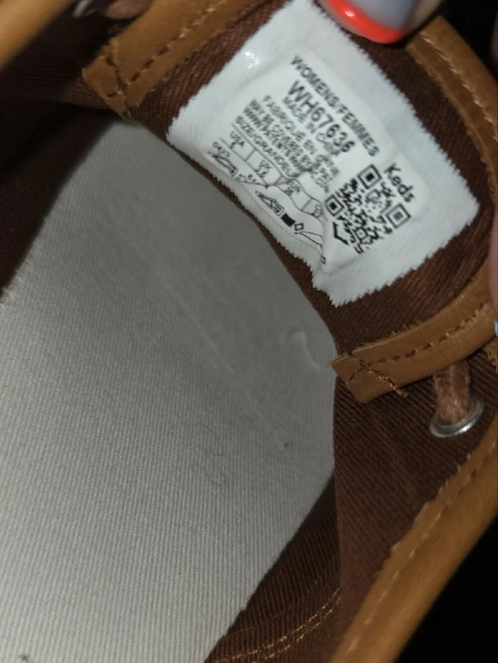 Keds Women’s Tan Leather-Style Boat Sneakers with White Sole